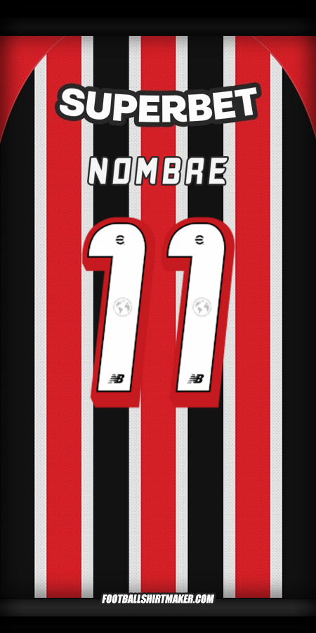 Jersey Sao Paulo FC 2025 Visita -  nombre - 11