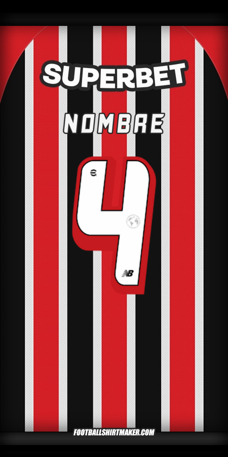 Camiseta Sao Paulo FC 2025 Visita -  nombre - 4