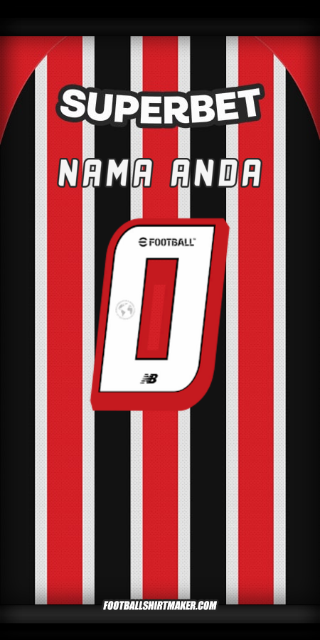Jersey Sao Paulo FC 2025 Alternatif -  nama anda - 0