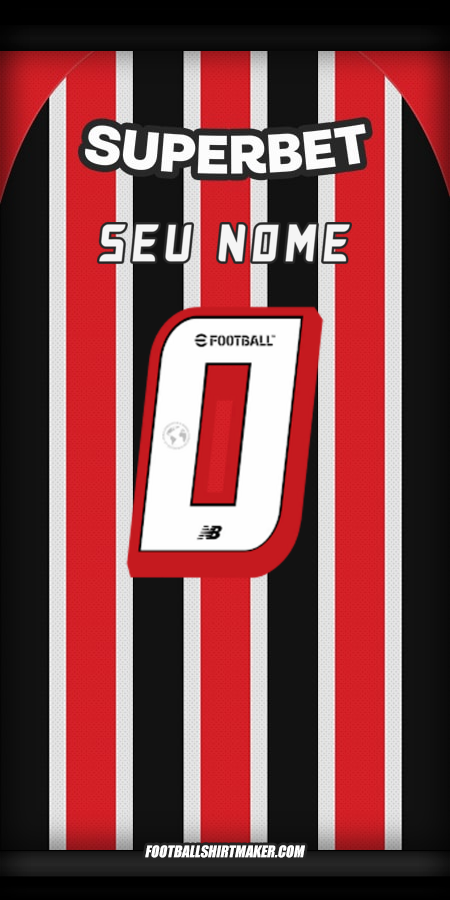 Camisa Sao Paulo FC 2025 II -  seu nome - 0