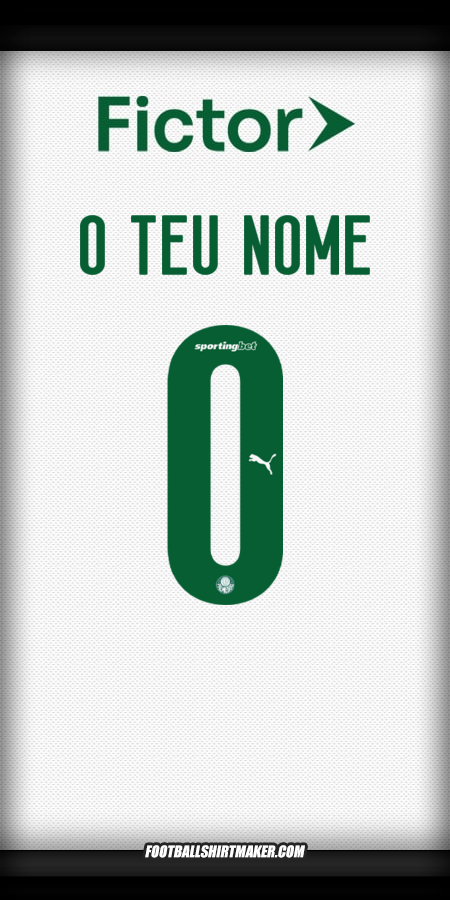 Camisola Palmeiras 2025 Alternativa -  o teu nome - 0