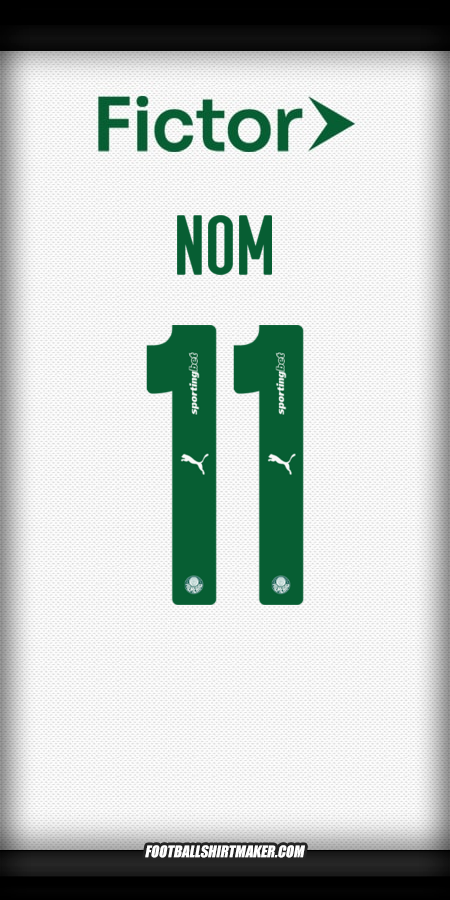 Maillot Palmeiras 2025 Extérieur -  nom - 11