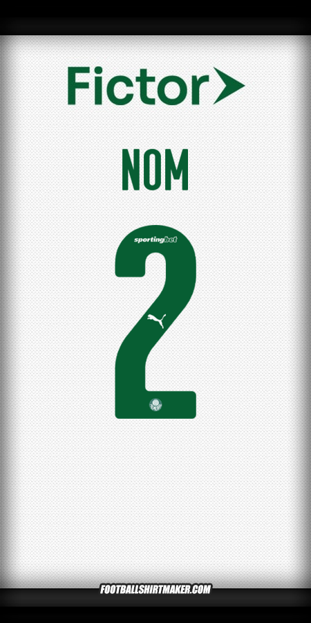 Maillot Palmeiras 2025 Extérieur -  nom - 2