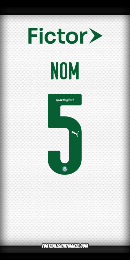 Maillot Palmeiras 2025 Extérieur -  nom - 5