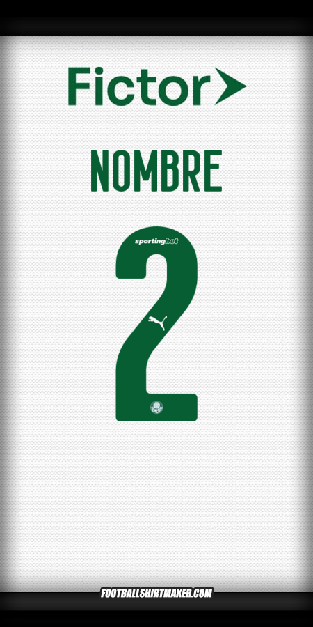 Jersey Palmeiras 2025 Visita -  nombre - 2