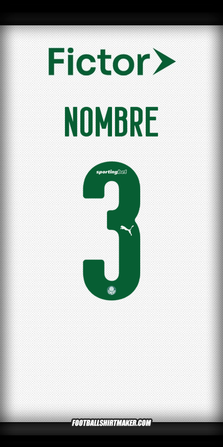 Camiseta Palmeiras 2025 Visita -  nombre - 3