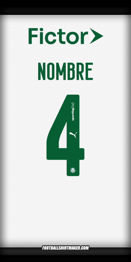 Jersey Palmeiras 2025 Visita -  nombre - 4