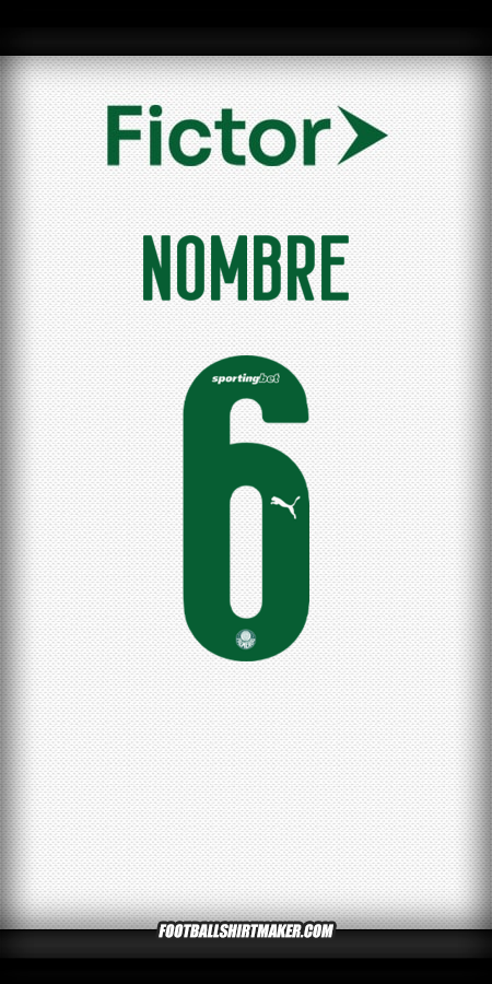 Jersey Palmeiras 2025 Visita -  nombre - 6