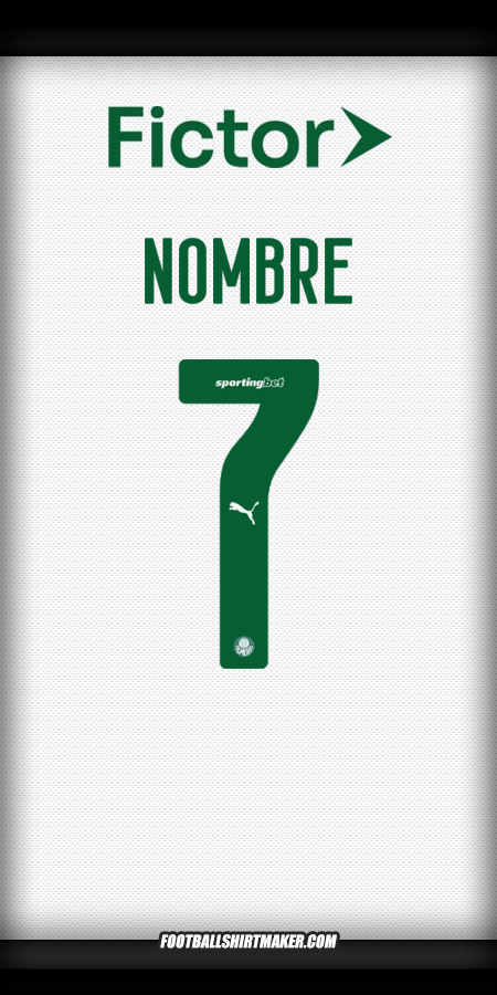 Jersey Palmeiras 2025 Visita -  nombre - 7