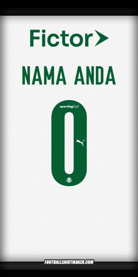 Jersey Palmeiras 2025 Alternatif -  nama anda - 0