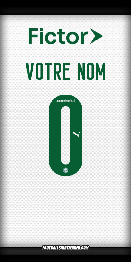 Maillot Palmeiras 2025 Extérieur -  votre nom - 0