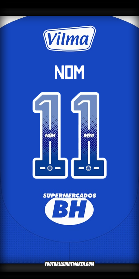 Maillot Cruzeiro 2025 -  nom - 11
