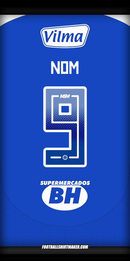 Maillot Cruzeiro 2025 -  nom - 9