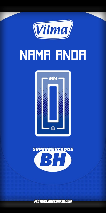 Jersey Cruzeiro 2025 -  nama anda - 0
