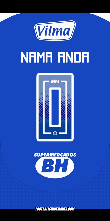 Jersey Cruzeiro 2025 -  nama anda - 0