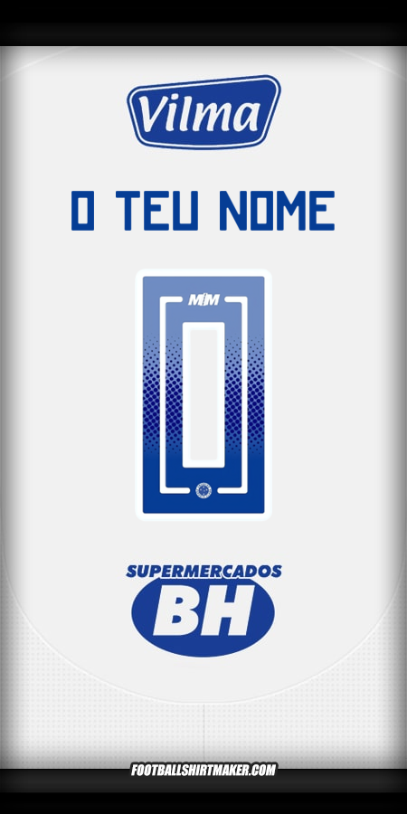 Camisola Cruzeiro 2025 Alternativa -  o teu nome - 0