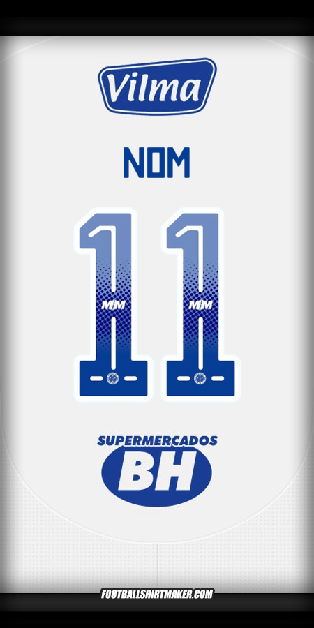 Maillot Cruzeiro 2025 Extérieur -  nom - 11