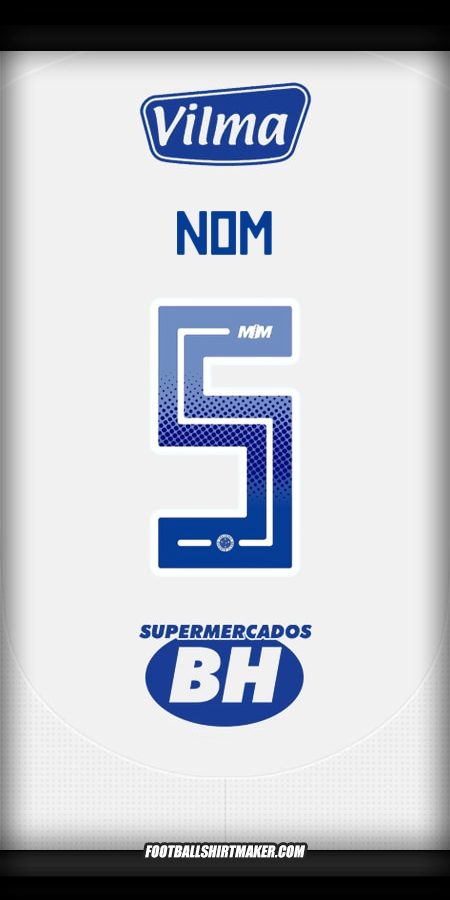 Maillot Cruzeiro 2025 Extérieur -  nom - 5