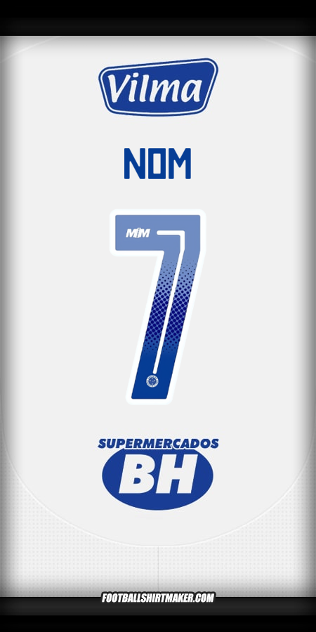 Maillot Cruzeiro 2025 Extérieur -  nom - 7