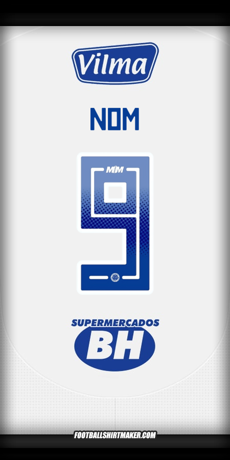 Maillot Cruzeiro 2025 Extérieur -  nom - 9