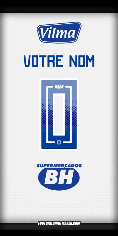 Maillot Cruzeiro 2025 Extérieur -  votre nom - 0