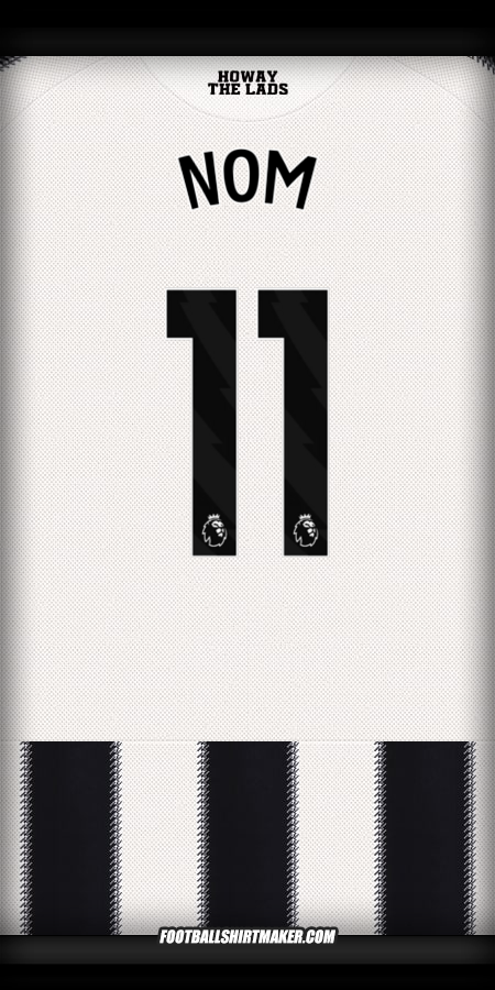 Maillot Newcastle United FC 2025/2026 -  nom - 11