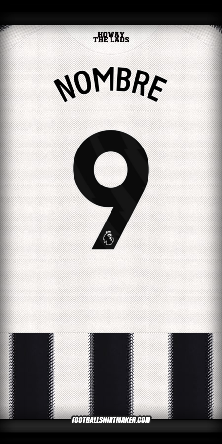 Jersey Newcastle United FC 2025/2026 -  nombre - 9
