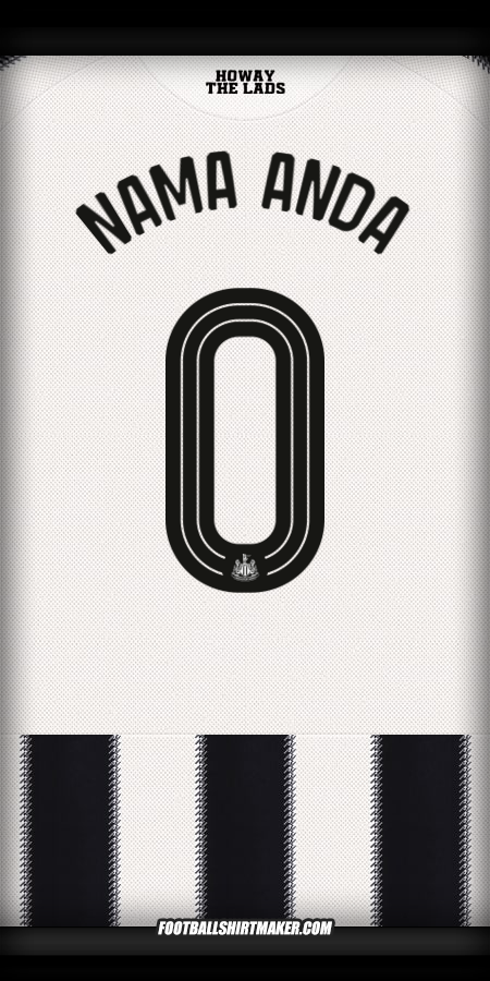 Jersey Newcastle United FC Cup 2025/2026 -  nama anda - 0