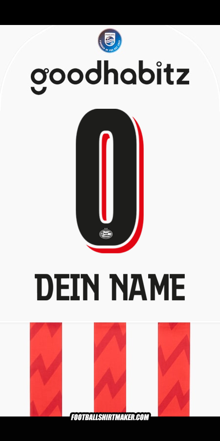 Trikot PSV 2025/2026 -  dein name - 0