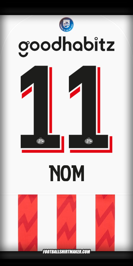 Maillot PSV 2025/2026 -  nom - 11