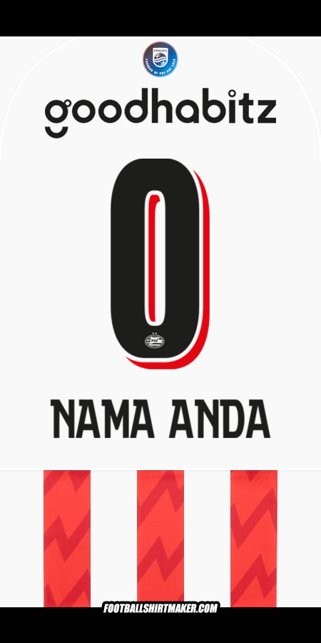 Jersey PSV 2025/2026 -  nama anda - 0