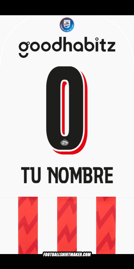 Camiseta PSV 2025/2026 -  tu nombre - 0