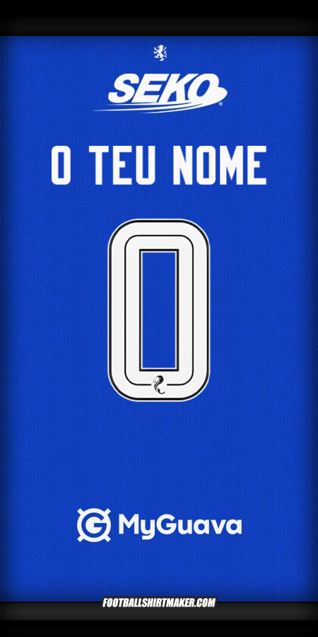 Camisola Rangers FC 2025/2026 -  o teu nome - 0
