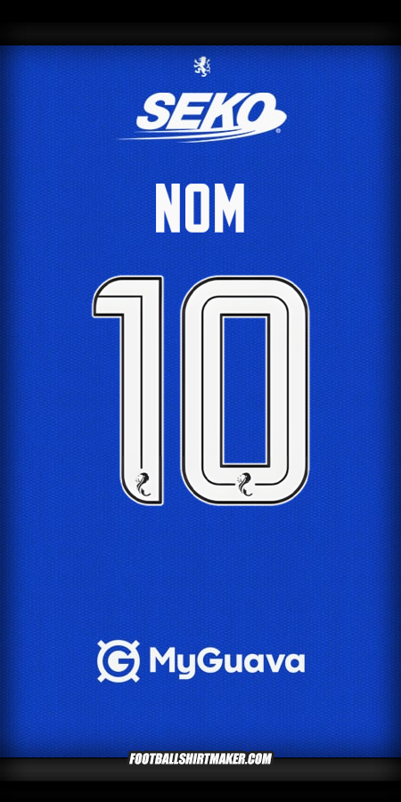 Maillot Rangers FC 2025/2026 -  nom - 10