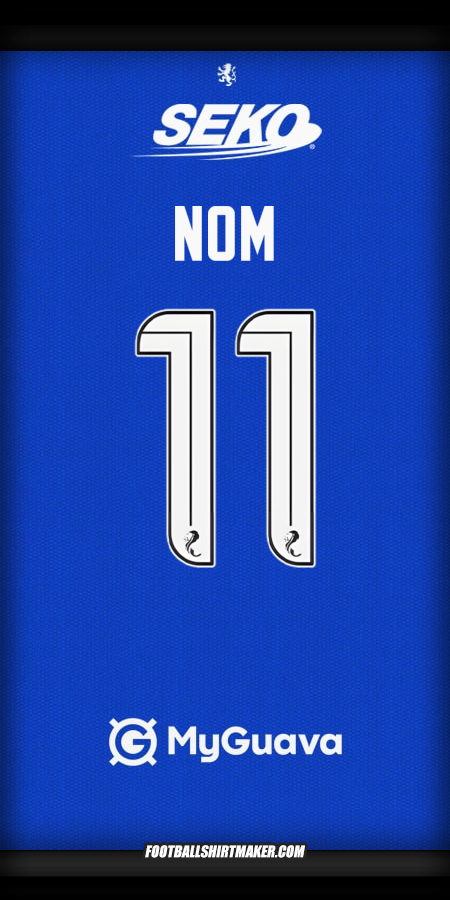 Maillot Rangers FC 2025/2026 -  nom - 11