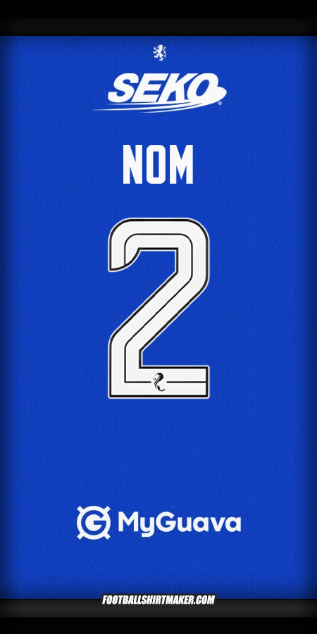 Maillot Rangers FC 2025/2026 -  nom - 2