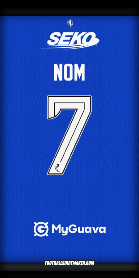 Maillot Rangers FC 2025/2026 -  nom - 7