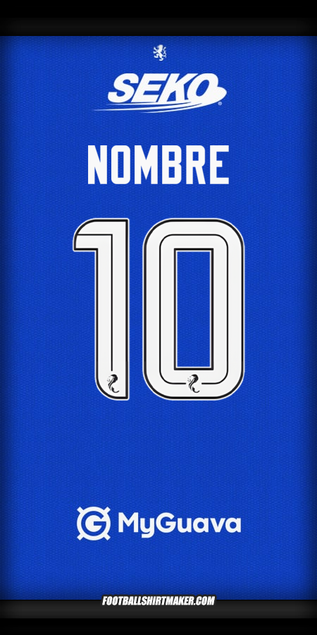 Jersey Rangers FC 2025/2026 -  nombre - 10