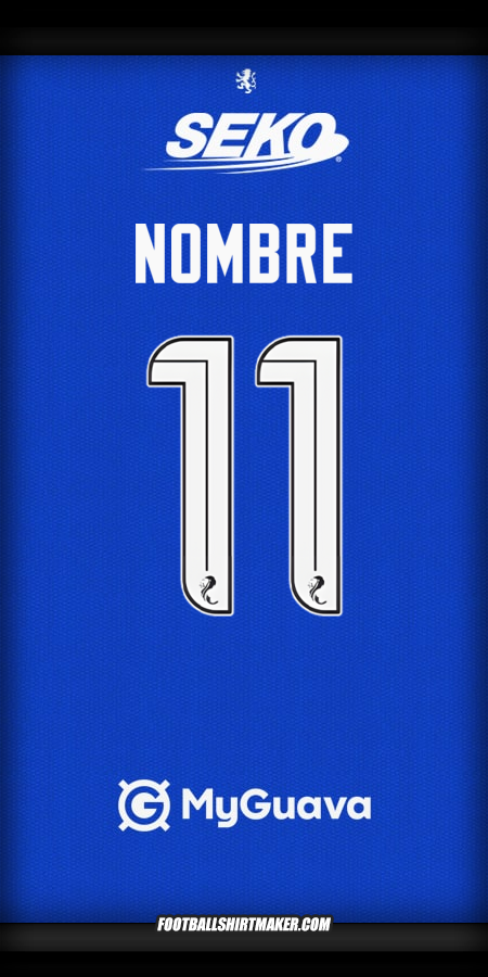 Jersey Rangers FC 2025/2026 -  nombre - 11