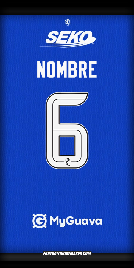 Camiseta Rangers FC 2025/2026 -  nombre - 6