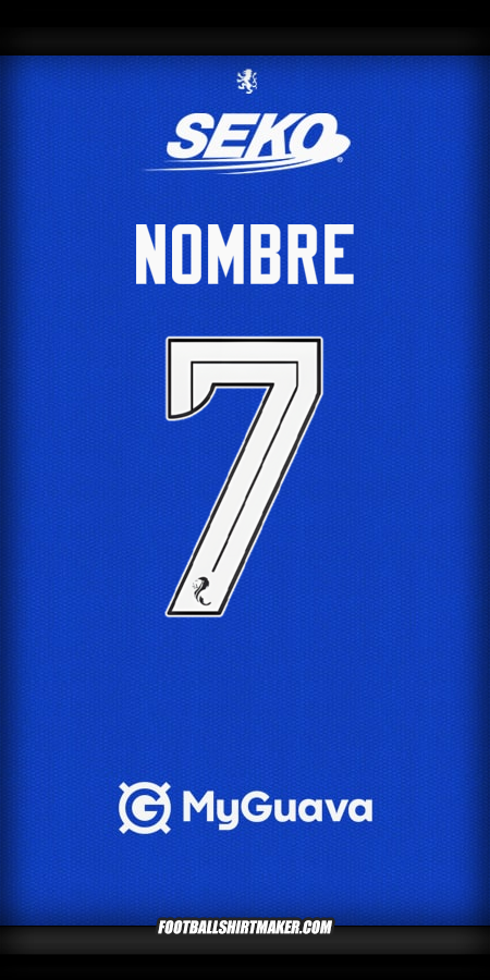 Jersey Rangers FC 2025/2026 -  nombre - 7