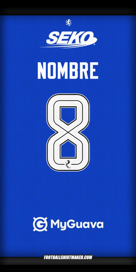 Camiseta Rangers FC 2025/2026 -  nombre - 8