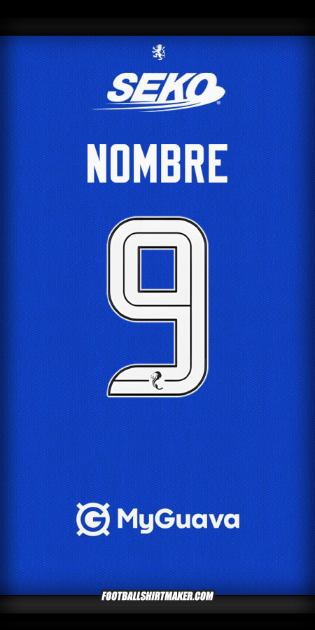 Jersey Rangers FC 2025/2026 -  nombre - 9