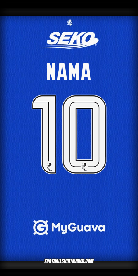 Jersey Rangers FC 2025/2026 -  nama - 10