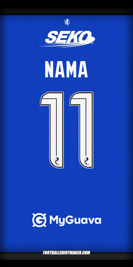 Jersey Rangers FC 2025/2026 -  nama - 11