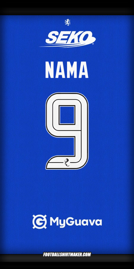 Jersey Rangers FC 2025/2026 -  nama - 9