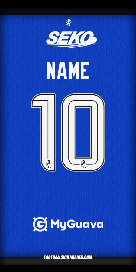 Shirt Rangers FC 2025/2026 -  name - 10