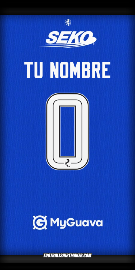 Camiseta Rangers FC 2025/2026 -  tu nombre - 0