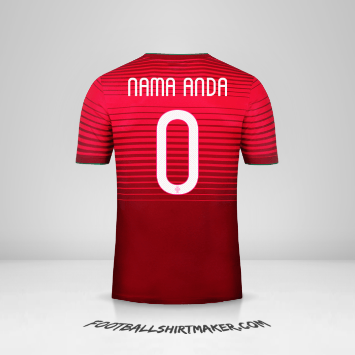Jersey Portugal 2014/15 -  nama anda - 0