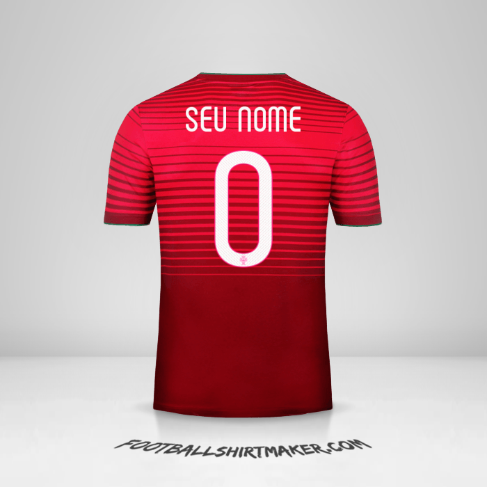 Camisa Portugal 2014/15 -  seu nome - 0
